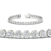 6.50 Carat Diamond Bezel Set Tennis Bracelet